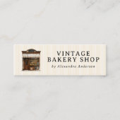 Eleganter Vintager Bäckereiladen Mini Visitenkarte (Vorderseite)
