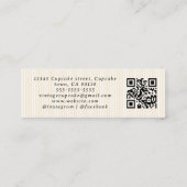 Eleganter Vintager Bäckereiladen Mini Visitenkarte (Rückseite)