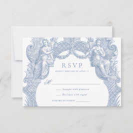 Eleganter Vintager Barockrahmen Hochzeit RSVP Einladung