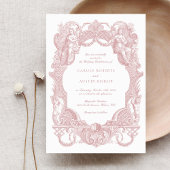 Eleganter Vintager Barockstil Einladung