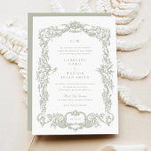 Eleganter Vintager Barockstil Einladung