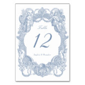 Eleganter Vintager Barockstil Tischnummer (Rückseite)