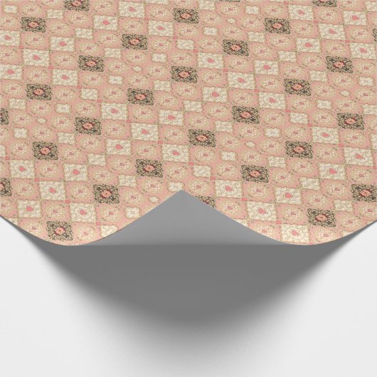 Eleganter Vintager Barocktag Geschenkpapier (Ecke)