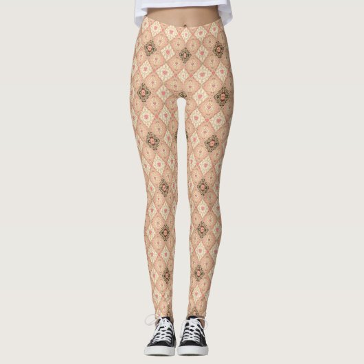 Eleganter Vintager Barocktag Leggings (Vorderseite)