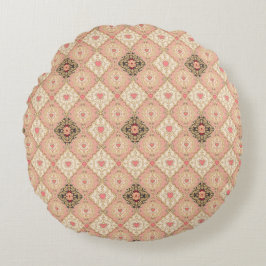 Eleganter Vintager Barocktag Rundes Kissen