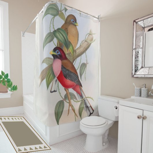 Eleganter, Vintager Birds-Duschvorhang Duschvorhang