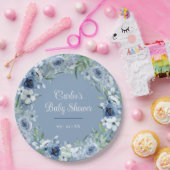 Eleganter Vintager blauer Besondere Anlass Pappteller (Party)