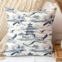 Eleganter Vintager Blaukran und chinesischer Tempe