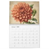Eleganter Vintager Blume Naturkalender Kalender (Jan 2027)