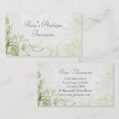 Eleganter Vintager Blume Shop Visitenkarte (Vorne/Hinten)