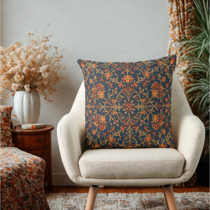 Eleganter Vintager Blumengarten Damaske Kissen