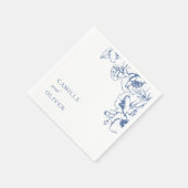 Eleganter Vintager Blumengarten Serviette (Ecke)