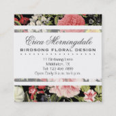 Eleganter Vintager Blumenladen oder Gartenbauer Quadratische Visitenkarte (Vorderseite)