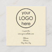 Eleganter Vintager Blumenladen Quadratische Visitenkarte (Rückseite)