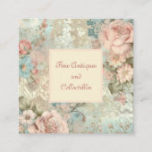 Eleganter Vintager Blumenladen Quadratische Visitenkarte (Vorderseite)