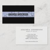 Eleganter Vintager Blumenlavender | Visitenkarte (Vorne/Hinten)