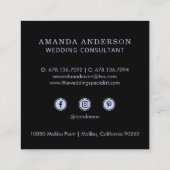 Eleganter Vintager Blumenlavender | Visitenkarte (Rückseite)