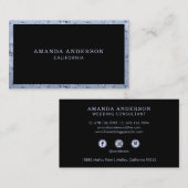 Eleganter Vintager Blumenlavender | Visitenkarte (Vorne/Hinten)