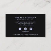 Eleganter Vintager Blumenlavender | Visitenkarte (Rückseite)