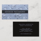 Eleganter Vintager Blumenlavender | Visitenkarte (Vorne/Hinten)