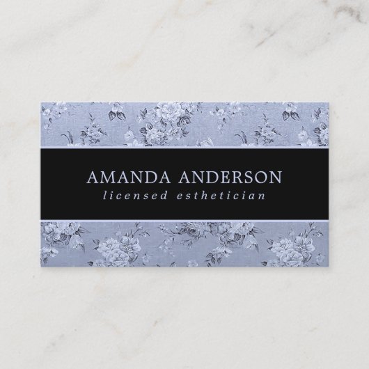 Eleganter Vintager Blumenlavender | Visitenkarte (Vorderseite)