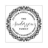 Eleganter Vintager Blumenrahmen 2 Gummistempel (Prägung)