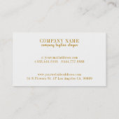 Eleganter Vintager Blumenrahmen Visitenkarte (Rückseite)