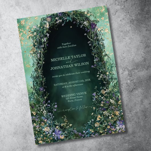 Eleganter Vintager, blumenreicher Viktorianischer  Einladung