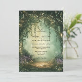 Eleganter Vintager, blumenreicher Viktorianischer Einladung (Stehend Vorderseite)