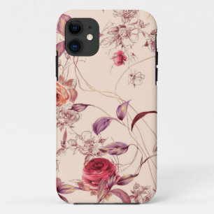Eleganter Vintager BlumenRose iPhone Fall Case-Mate iPhone Hülle