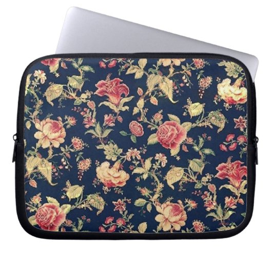Eleganter Vintager BlumenRosen-Elektronik-Fall Laptopschutzhülle (Vorderseite)