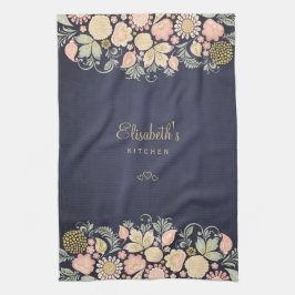 Eleganter Vintager Blumenstrauß Geschirrtuch