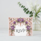 Eleganter Vintager Blumenstrauß Postkarte (Stehend Vorderseite)