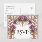 Eleganter Vintager Blumenstrauß Postkarte (Vorne/Hinten)