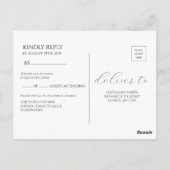 Eleganter Vintager Blumenstrauß Postkarte (Rückseite)