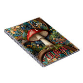 Eleganter Vintager bohemianischer Pilzwald Notizblock (Rechte Seite)