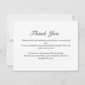 Eleganter Vintager Botanicals Geburtstag Dankeskarte (Rückseite)