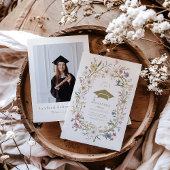 Eleganter Vintager botanischer Abschluss Einladung