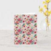 Eleganter Vintager Botanischer Blumenkorb Karte (Gelbe Blume)