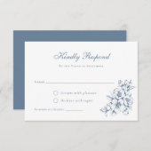 Eleganter Vintager botanischer Hochzeitstag Einladung (Vorne/Hinten)