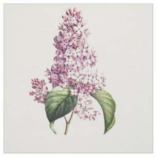 Eleganter Vintager botanischer Lila Lilac Blossom Stoff
