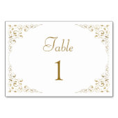 Eleganter Vintager botanischer Rahmen Tischnummer (Vorderseite)