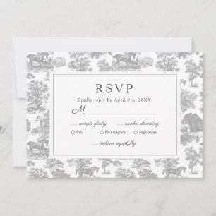 Eleganter Vintager Chic Silver Graues Pferdeschild Save The Date