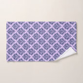 Eleganter Vintager Damast auf Lavendel Badhandtuch Set (Handtuch)