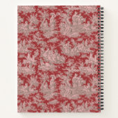 Eleganter Vintager, dunkelroter Rottöwe Notizblock (Rückseite)