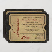 Eleganter Vintager Eintrittskarten-benutzerdefinie Einladung (Vorne/Hinten)