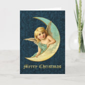 Eleganter Vintager Engel & Moon Custom Weihnachten (Vorderseite)
