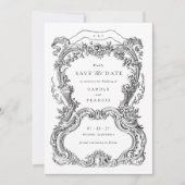 Eleganter Vintager Fliesenrahmen Save the Date Einladung (Vorderseite)