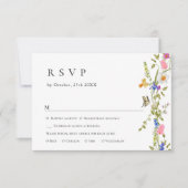 Eleganter Vintager Französischer Garten Blumengrün RSVP Karte (Vorderseite)