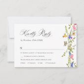 Eleganter Vintager Französischer Garten Blumengrün RSVP Karte (Vorderseite)